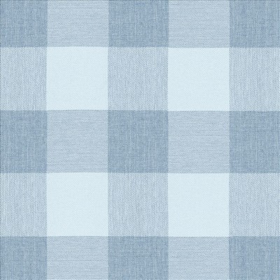 Kasmir Athena Check Sky in 1472 Blue Polyester
 Fire Rated Fabric Buffalo Check  Buffalo Check  High Performance CA 117  Plaid and Tartan  Fabric
